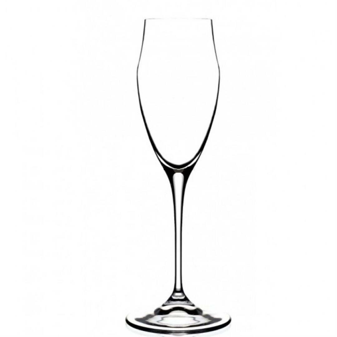 Σετ 6 ποτήρια σαμπάνιας Ego κρυστάλλινα διάφανα 180ml RCR Crystalleria Italiana