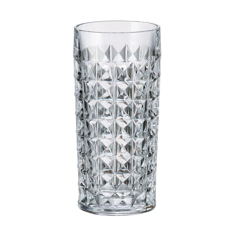 S/6 Κρυστάλλινο ποτήρι σωλήνας Diamond 260ml Bohemia