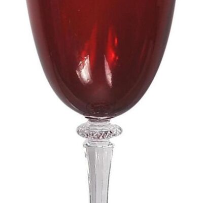 S/6 Ποτήρι νερού Kleopatra κολωνάτο κρυστάλλινο κόκκινο 360ml Bohemia