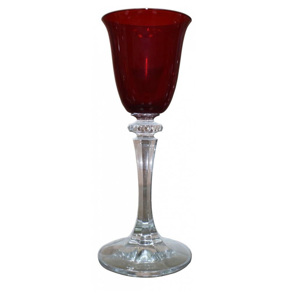 S/6 Ποτήρι λικέρ Kleopatra κρυστάλλινο κόκκινο 50ml Bohemia
