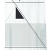 Κουρτίνα μπάνιου υφασμάτινη abstract art ασπρόμαυρη 180x180cm Estia 02-3272