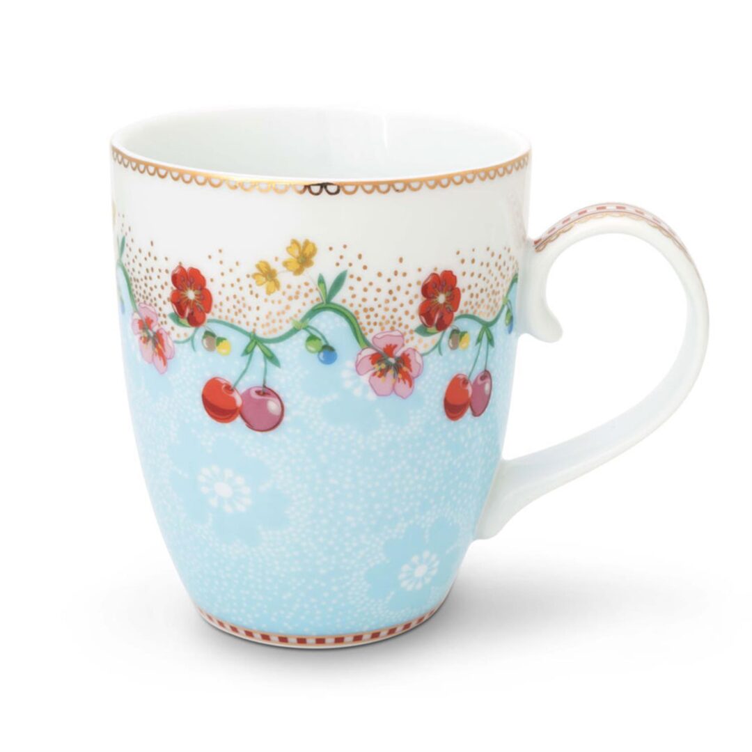 Κούπα Floral Large Cherry 350ml πορσελάνινη γαλάζια Pip Studio 51002139