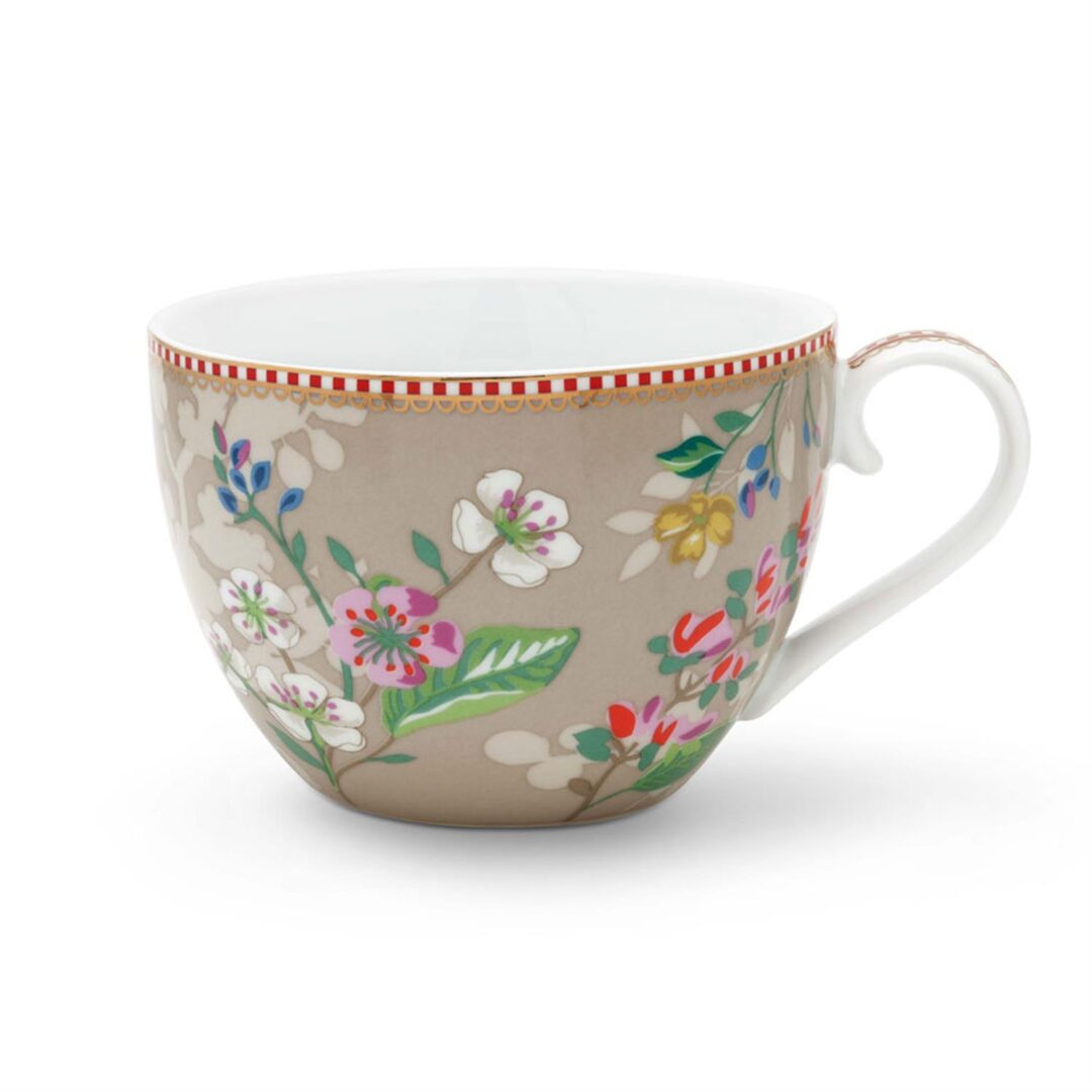 Κούπα Floral Hummingbirds 350ml πορσελάνινη χακί Pip Studio 51002150