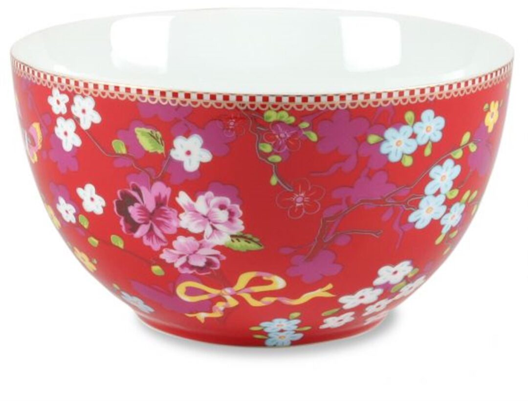 Σαλατιέρα Floral πορσελάνινη κόκκινη Δ-18cm Pip Studio 51003004