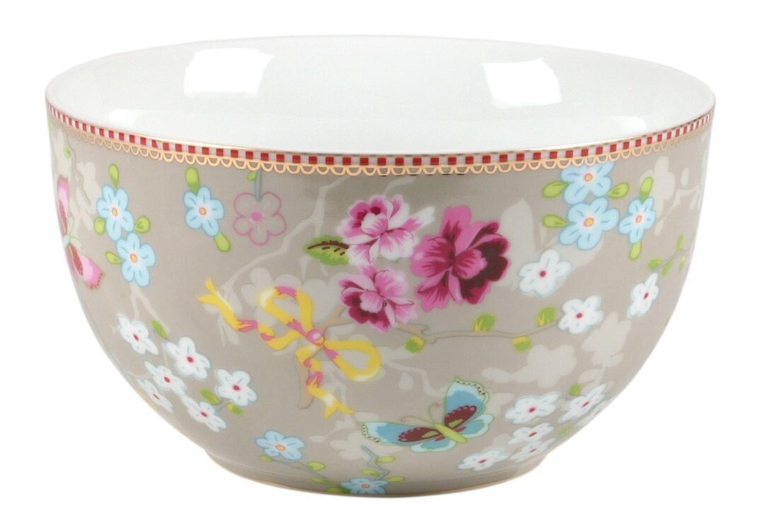 Σαλατιέρα Floral πορσελάνινη χακί Δ-18cm Pip Studio 51003006