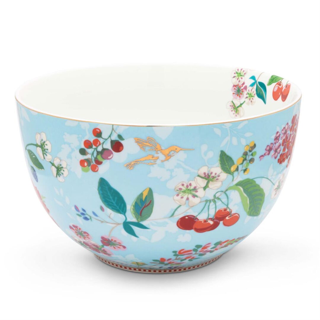 Μπωλ Floral Hummingbirds πορσελάνινο γαλάζιο Δ-23cm Pip Studio 51003085
