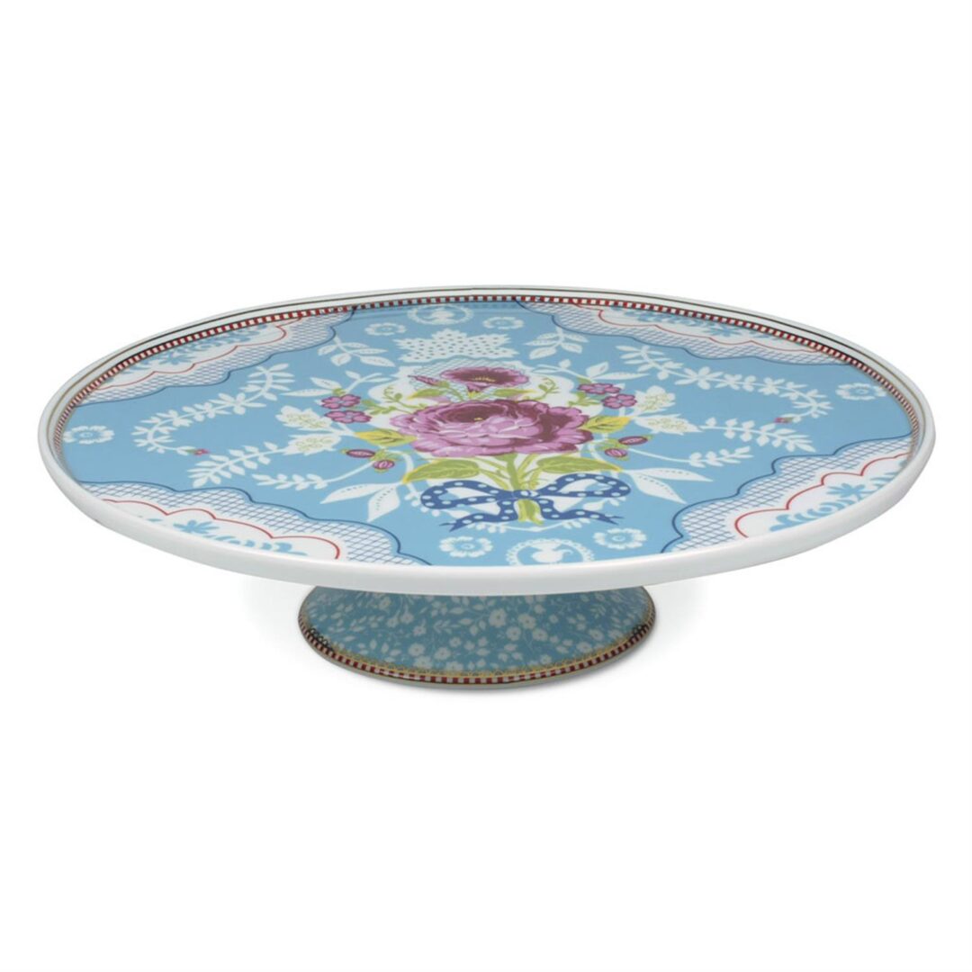 Τουρτιέρα Floral πορσελάνινη γαλάζια Δ-30.5cm Pip Studio 51010002
