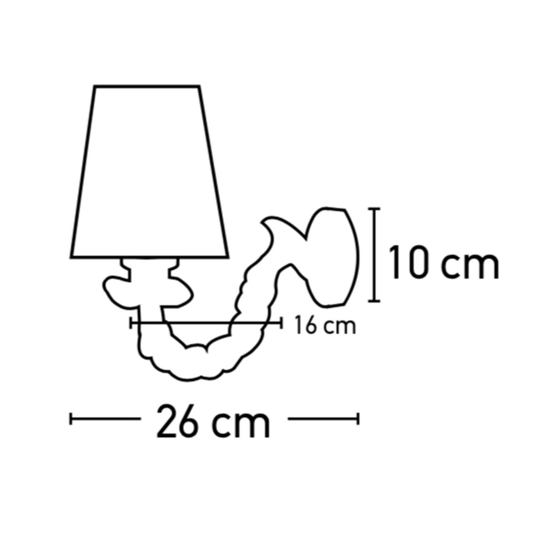 υφασμάτινο καπέλο & μεταλλική βάση λευκό/καφέ 26x10cm Inlight 43368-WHITE