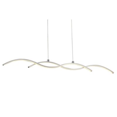 Φωτιστικό οροφής Led σε χρώμιο Pithia 146x120cm Home Lighting 77-2536