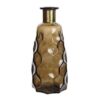 Βάζο γυάλινο smokey γκρι με χρυσό τελείωμα Δ12.5x30cm  Kaemingk 646337