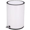 Πεντάλ 6lt μεταλλικό λευκό ματ 22x22x30cm Estia 02-4415