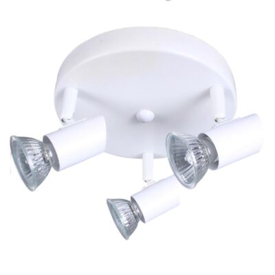 Σποτ τρίφωτο μεταλλικό λευκό 25cm InLight 9077-3