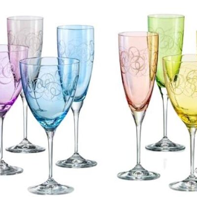 Κρυστάλλινα χρωματιστά ποτήρια σαμπάνιας 'kate