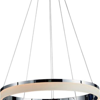 Φωτιστικό οροφής κρεμαστό με Led μεταλλικό χρώμιο 50cm InLight 6155-A-CH