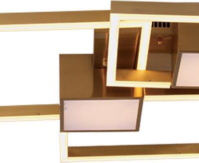 Φωτιστικό οροφής με Led μεταλλικό χρυσό 80x60cm InLight 6157-GL