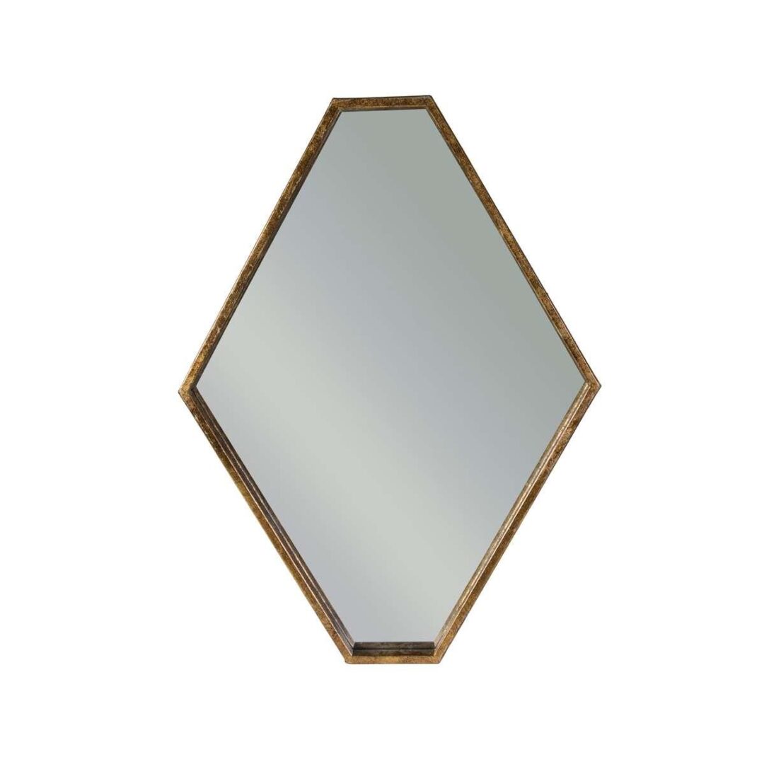 Καθρέπτης ρόμβος μεταλλικός χρυσός 44.5x7.5x60.5cm