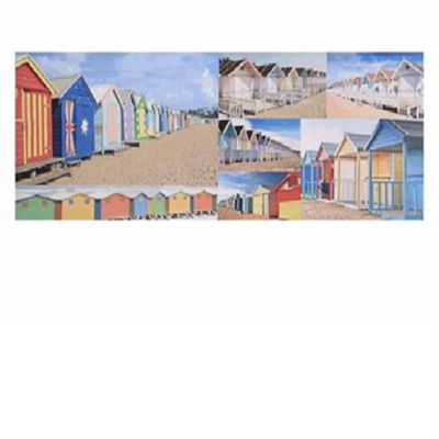 Πίνακας ζωγραφικής σε καμβά σπίτια 100x5x50cm Inart 3-90-003-0010