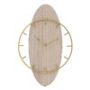 Ρολόι τοίχου ξύλινο/μεταλλικό natural/χρυσό 45x4x30cm Inart 3-20-874-0006