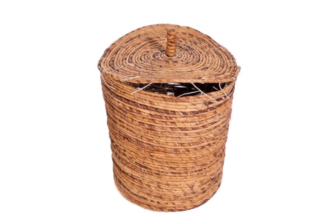 Καλάθι απλύτων με καπάκι rattan natural 35x35x50cm Home Plus 04.01.0041-L