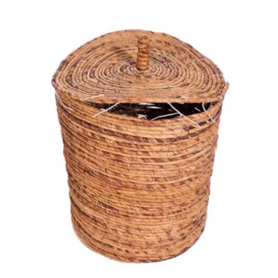 Καλάθι απλύτων με καπάκι rattan natural 35x35x50cm Home Plus 04.01.0041-L