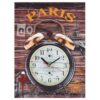 Ρολόι/Πίνακας Paris ξύλινο 30x2x40cm Inart 3-20-105-0042