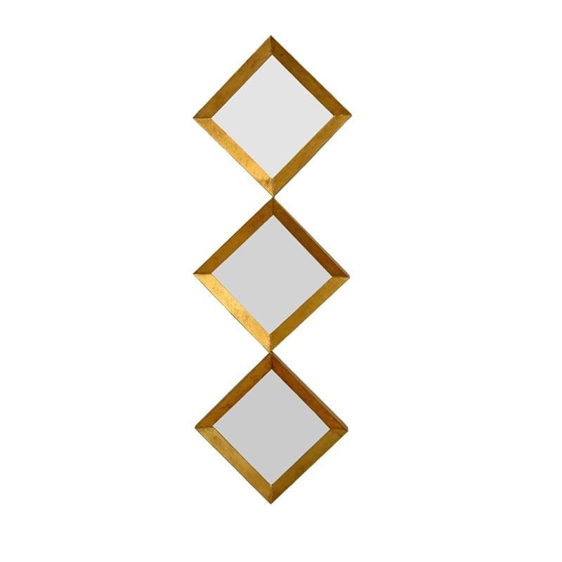 Καθρέπτης τοίχου μεταλλικός χρυσός 69.5x2.5x80cm
