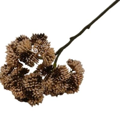 Διακοσμητικό λουλούδι βίβουρνο κλαδί υφασμάτινο εκρού 45cm