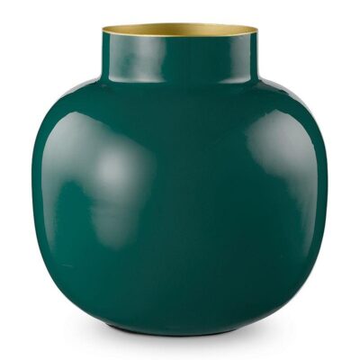 Βάζο διακοσμητικό μεταλλικό σκούρο πράσινο Υ25cm Pip Studio 51102020