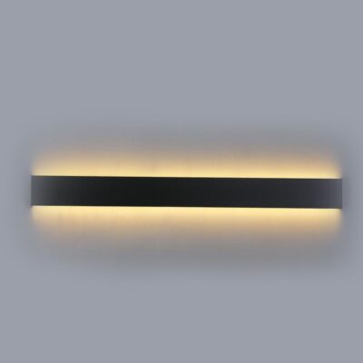 Απλίκα LED μεταλλική μαύρη 80x4cm InLight 43012-BL
