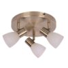 Σποτ οροφής 3φωτο μεταλλικό οξυντέ 25x16cm InLight 9064-3-BR