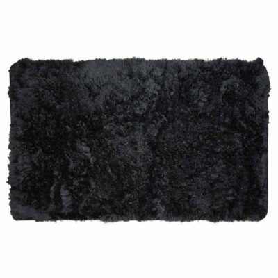 Πατάκι/ταπέτο μπάνιου Fluffy βαμβακερό μαύρο 50x80cm Estia 02-7409
