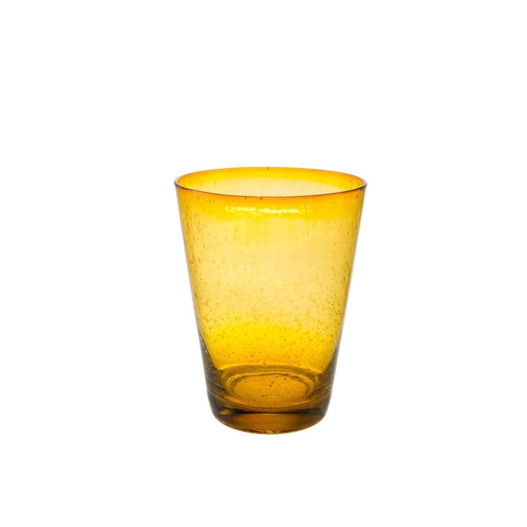 S/6 Ποτήρι ουίσκυ φυσητό Sunset γυάλινο μελί 330ml