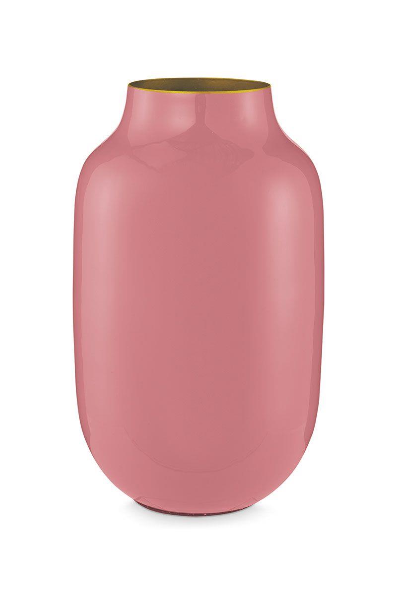Βάζο διακοσμητικό μεταλλικό ροζ Υ30cm Pip Studio 51102019