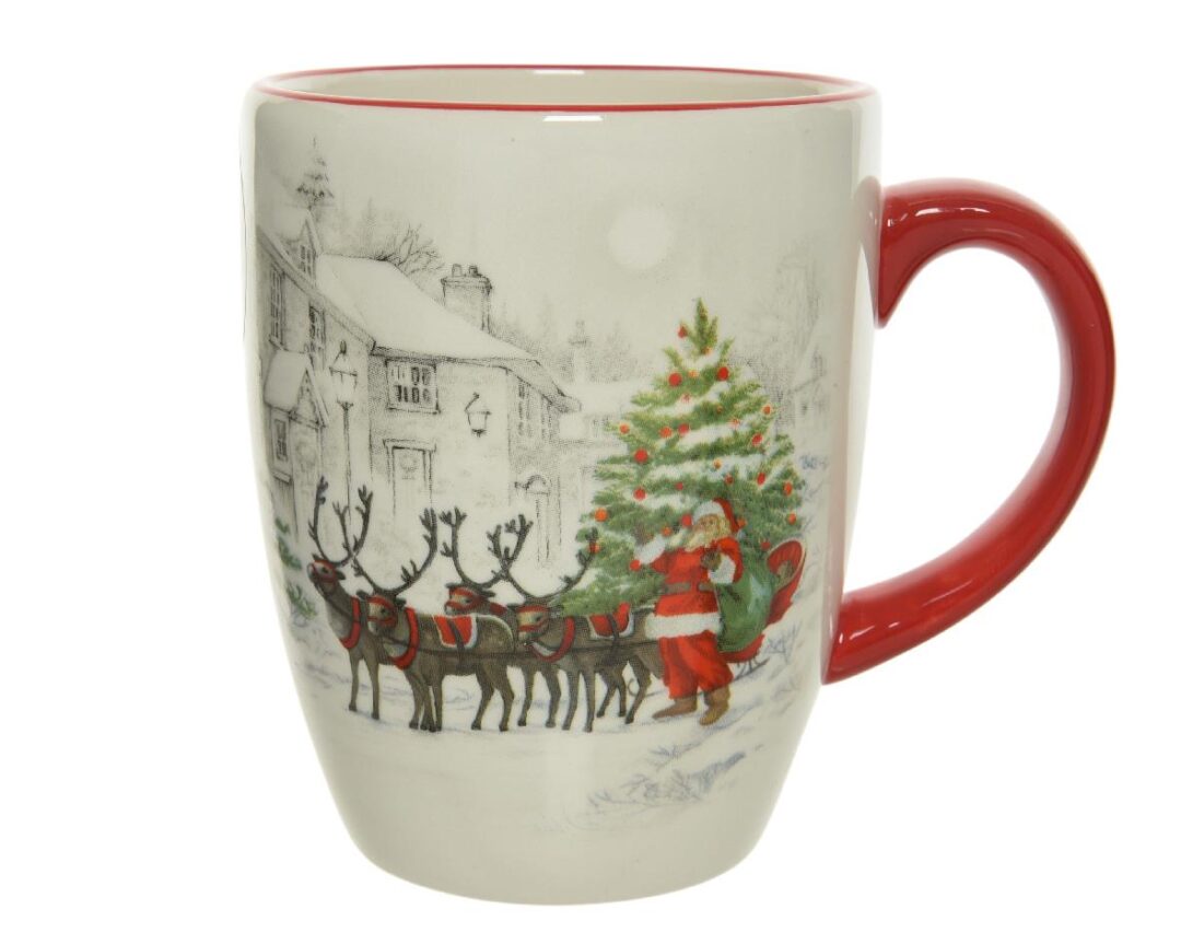 Κούπα χριστουγεννιάτικη Άγιος Βασίλης stoneware πολύχρωμη 8x11.3x10cm