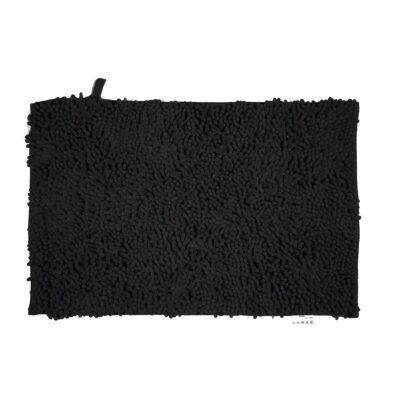 Πατάκι/ταπέτο μπάνιου velvet βαμβακερό μαύρο 50x80cm Estia 02-7355