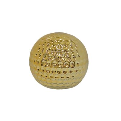 Μπάλα διακοσμητική σφυρήλατη κεραμική χρυσή Δ10cm