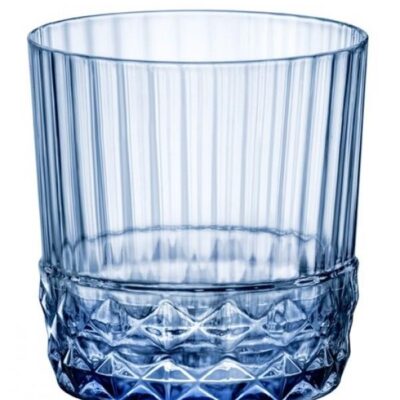 S/6 Ποτήρια κρασιού χαμηλό America '20s Sapphire γυάλινα μπλε 37cl Bormioli Rocco