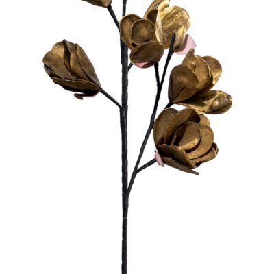 Λουλούδι διακοσμητικό εξαπλό μαύρο/χρυσό