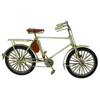 Ποδήλατο διακοσμητικό μεταλλικό μπεζ 22.5x7.5x12.5cm