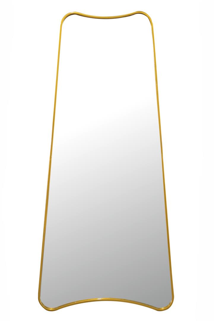 Καθρέπτης τοίχου με λεπτή κορνίζα μεταλλικός χρυσός 68x2.5x147cm