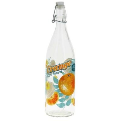 Μπουκάλι νερού Maui Orange γυάλινο πολύχρωμο 1l Marva Μ66690