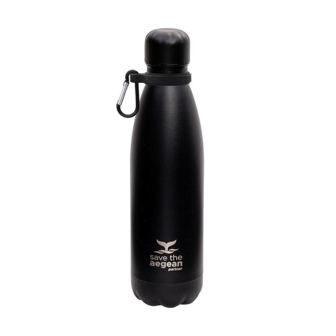 Θερμός Travel Flask Save the Aegean 500ml μαύρο ματ Estia 01-7799