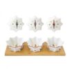 Σετ 3 μπωλ Nutcracker πορσελάνινο πολύχρωμο σε δίσκο bamboo 34x12cm Easy Life 2183NUTC