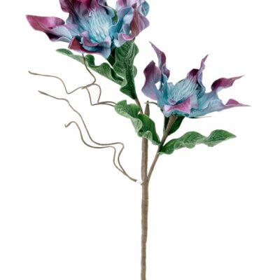 Λουλούδι διακοσμητικό διπλό μπλε/μωβ σκούρο 78cm