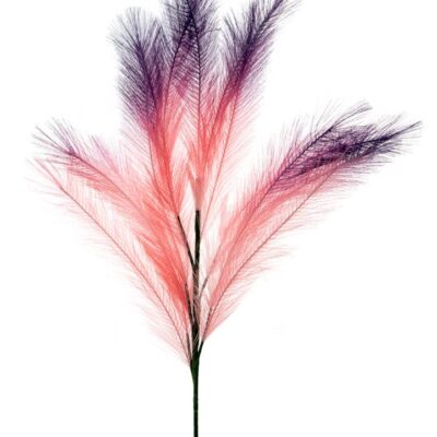 Λουλούδι διακοσμητικό φτέρη ροζ/μωβ 65cm