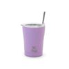 Θερμός Coffee Mug Save the Aegean με βουρτσάκι καθαρισμού 350ml λιλά Estia 01-12090