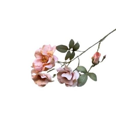 Διακοσμητικό λουλούδι τριαντάφυλλο σομόν/ροζ 60cm