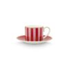 Φλιτζάνι espresso με πιατάκι 125ml Love Birds πορσελάνινο κόκκινο/ροζ Pip Studio 51004141