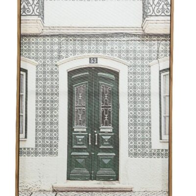 Πίνακας καμβάς με πλαίσιο πόρτα πολύχρωμο 70x2.8x50cm