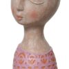 Κασπώ γυναικεία φιγούρα polyresin ροζ 14.8x15.6x28cm